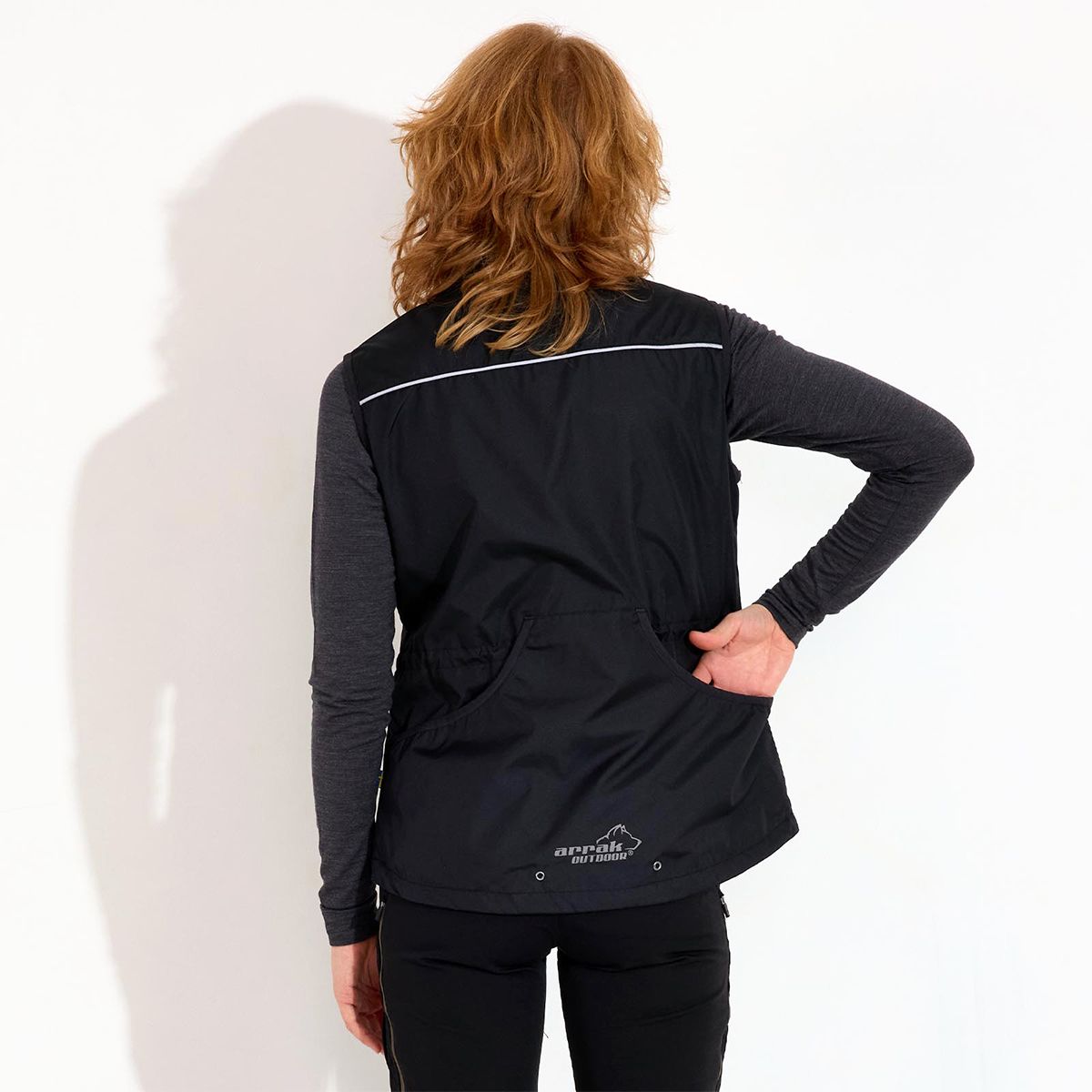 Arrak Outdoor Jumper Vest Dame - Black - 4