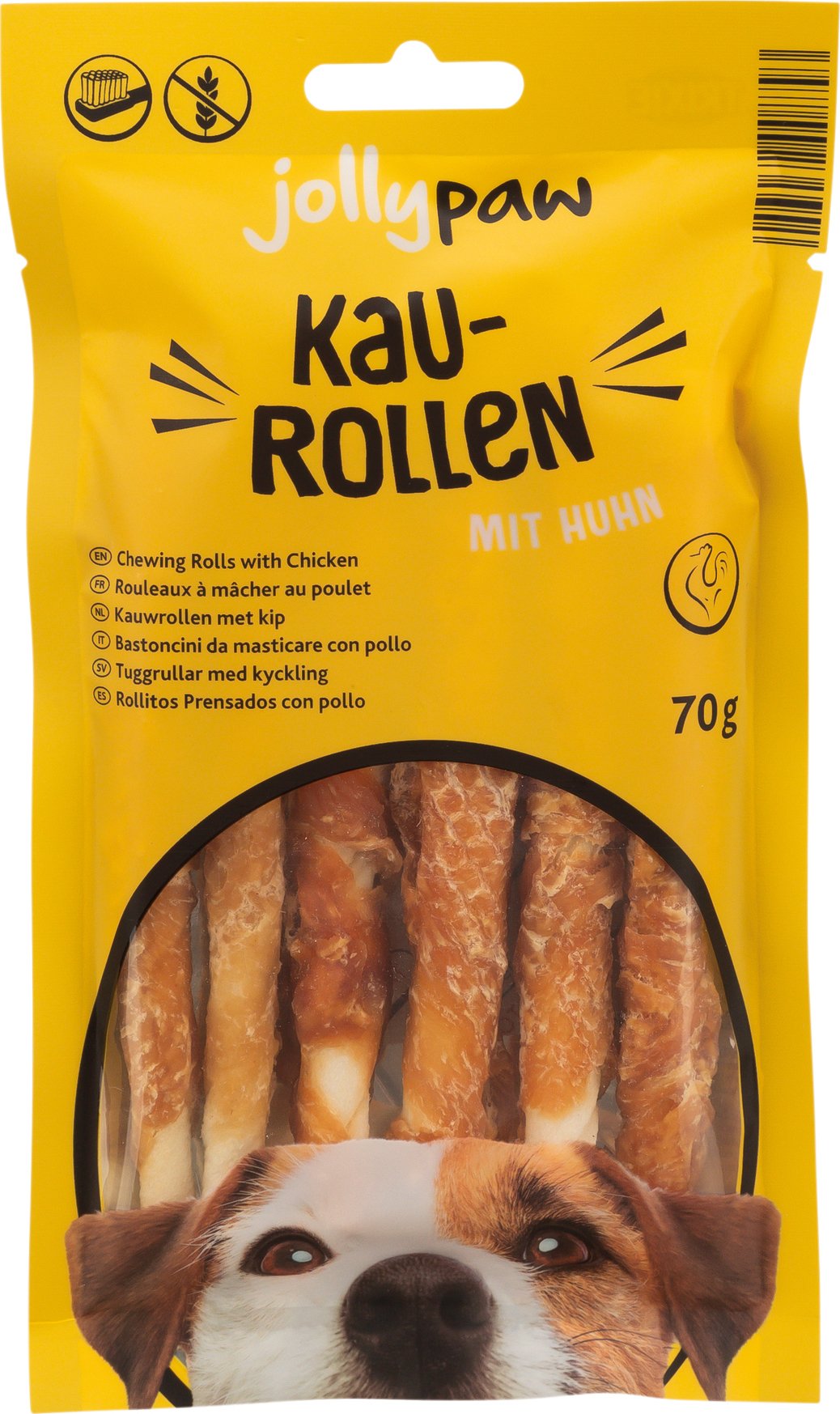 Jolly Paw Chew sticks with chicken wrap