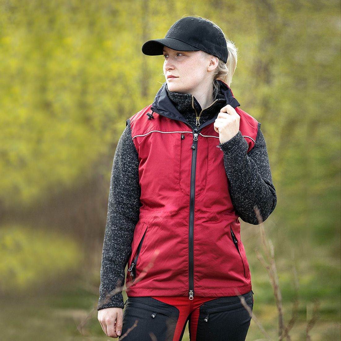 Arrak Outdoor Jumper Vest Dame - Red - 2