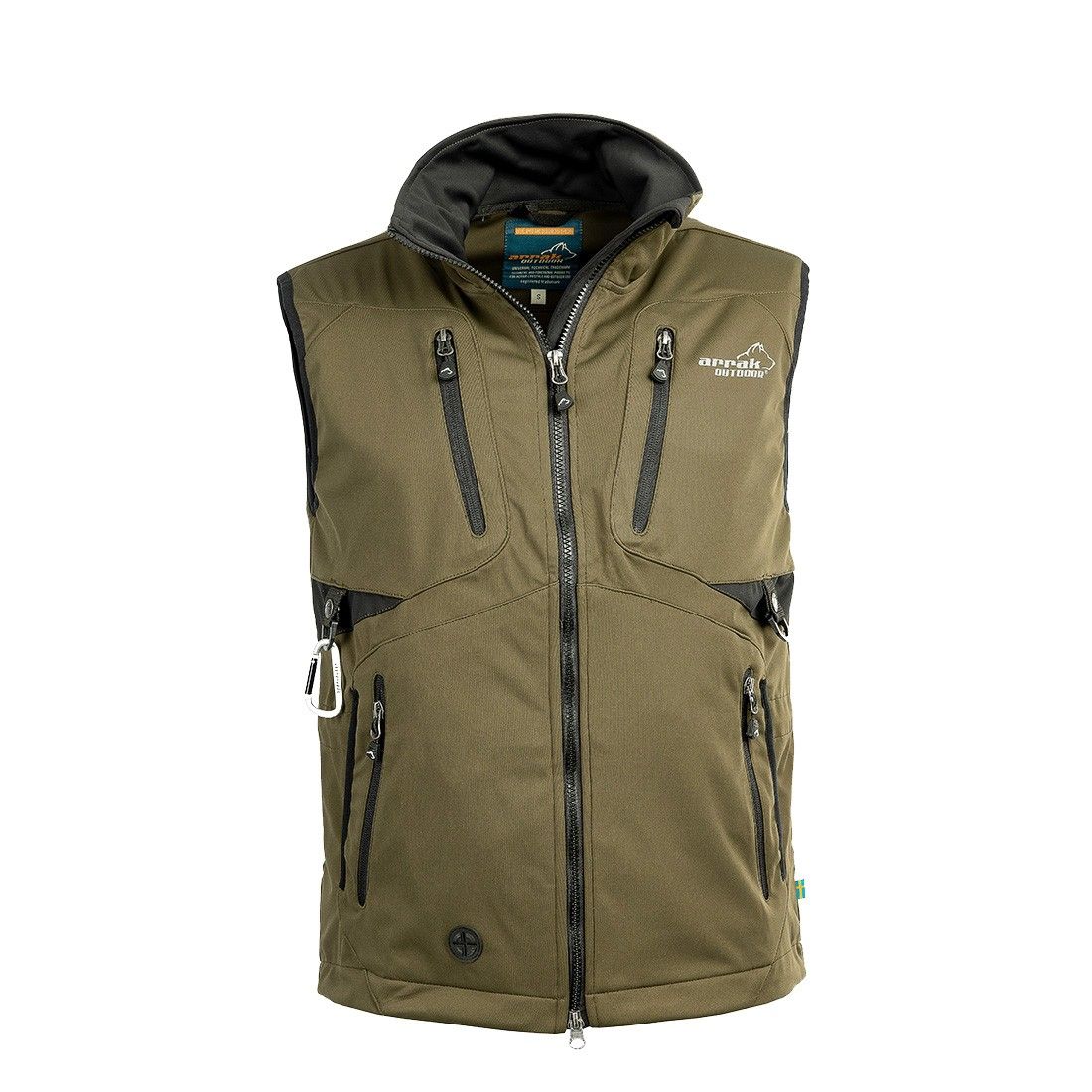 Arrak Outdoor Softshell-väst Acadia Herr - Olive - PETSTER