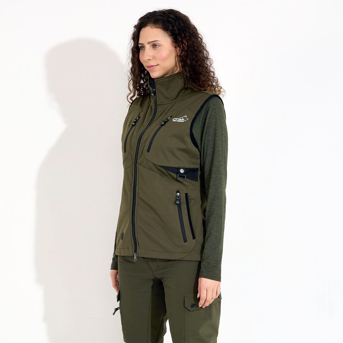 Arrak Outdoor Softshell Vest Acadia Women - Olive - 3
