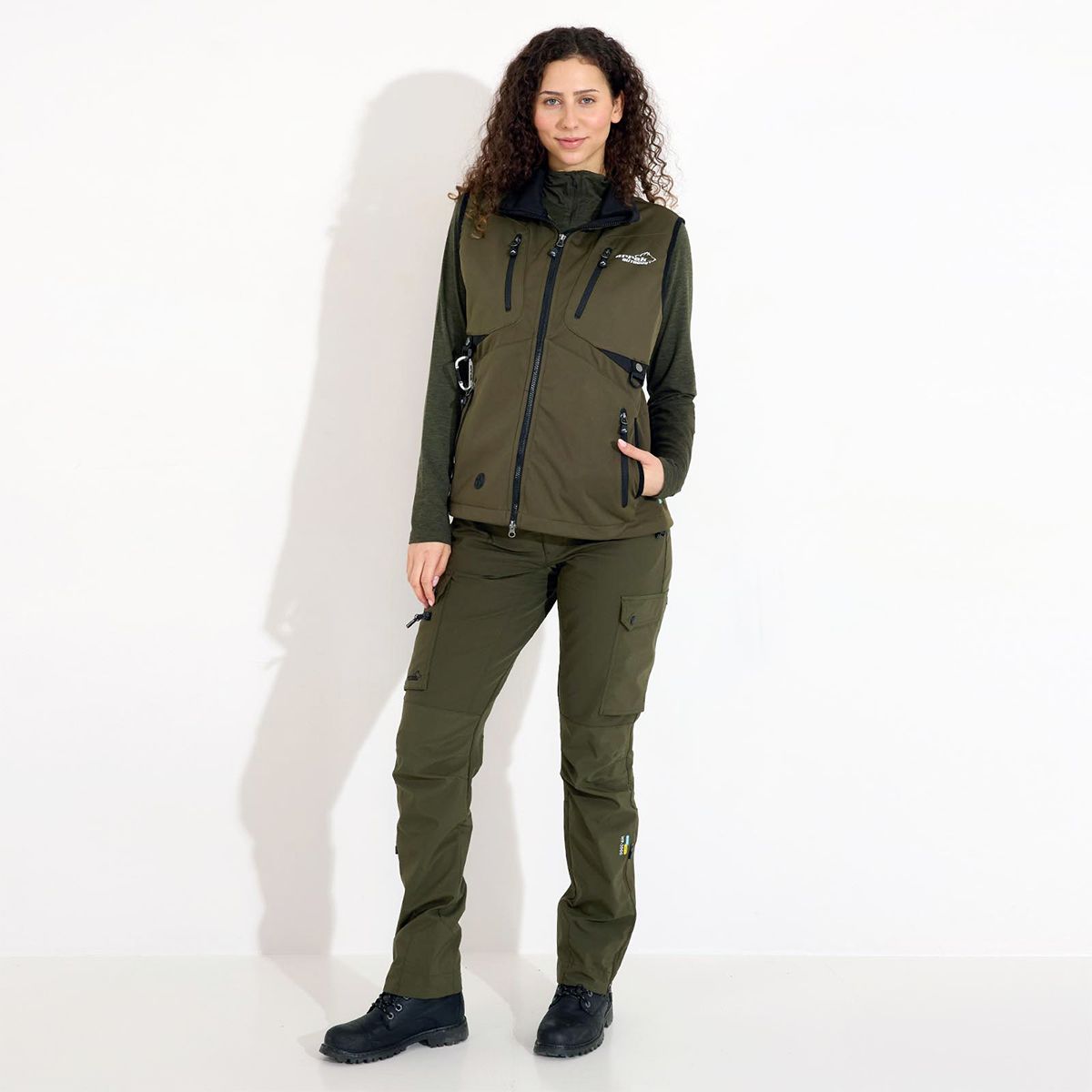 Arrak Outdoor Softshell Vest Acadia Women - Olive - 2