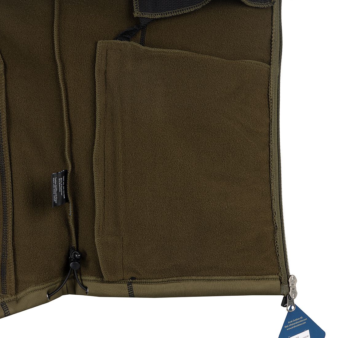 Arrak Outdoor Powerfleece VÄST Herr - Olive - 5