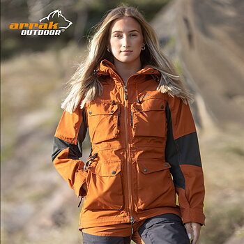 Arrak Outdoor Hybrid-jakke dame - Burnt Orange