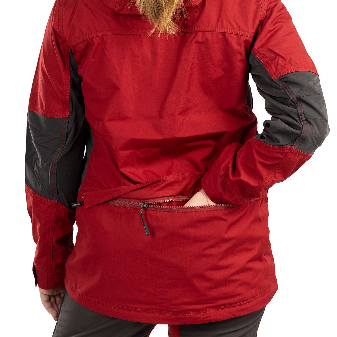 Arrak Outdoor Hybrid-jakke dame - DK rød - 3