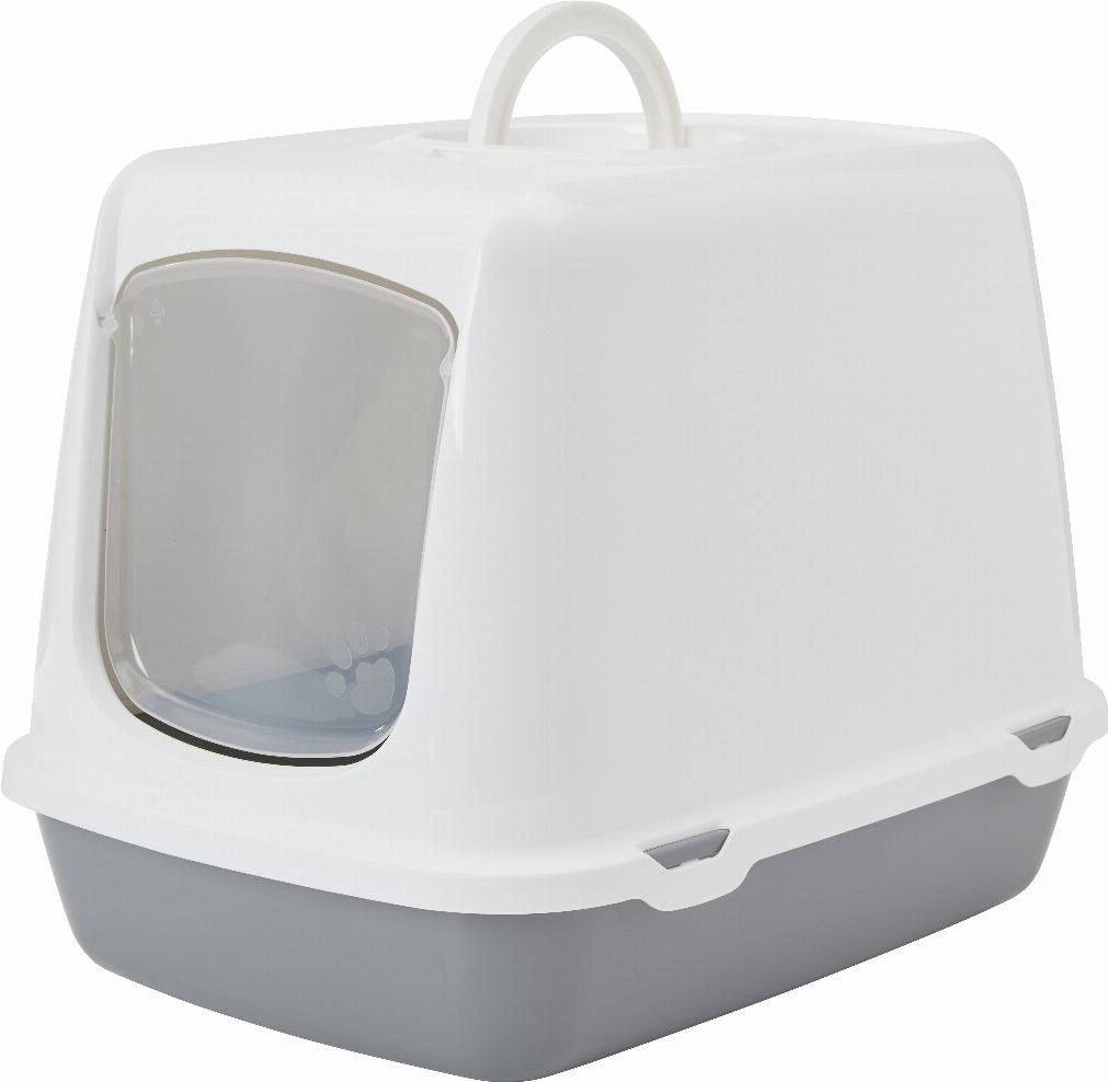 Savic Oscar Kattlåda - Vit/Grå 50 cm