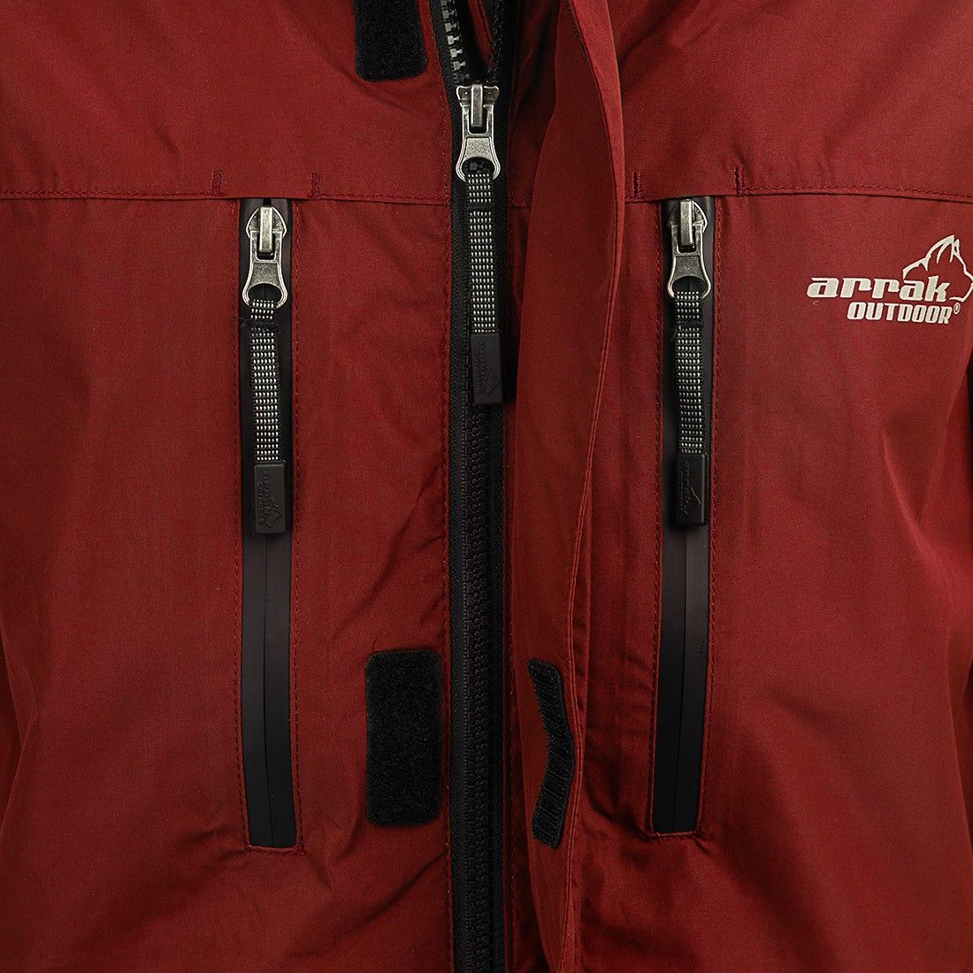 Arrak Outdoor Arrak Rain Jacket Men - DK Red - 3