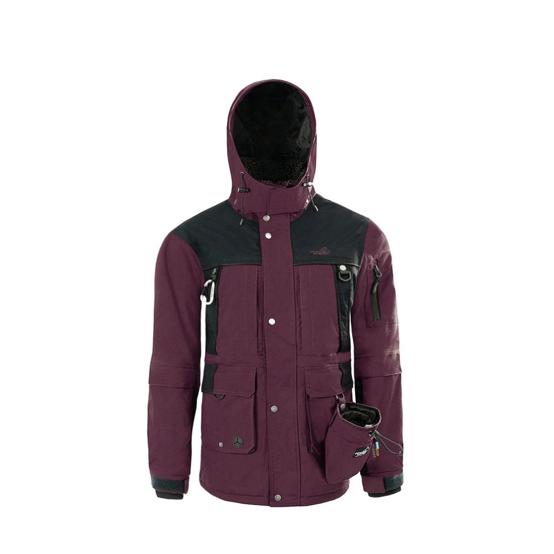 Arrak Outdoor Original jakke herre - Burgunder/svart - 4