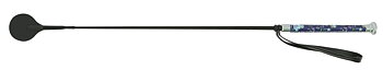 WHIP & GO 'Soft Fantaisie' Whip Navy/Silvery Colour, Pegasus Pattern - 65 cm long