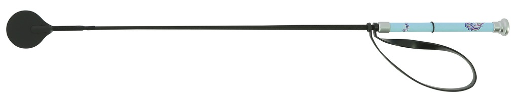 WHIP & GO 'Soft Fantasie' Ridspö Blue Sky/Silver, Enhörningsmönster - 65 cm long