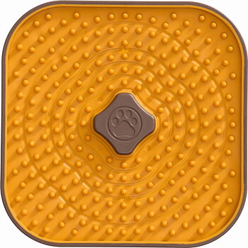 Companion TPR Licking Pad - Yellow  - Yellow 18x18x1 cm