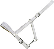 NORTON CLUB Chrome Leather Headcollar White - 2