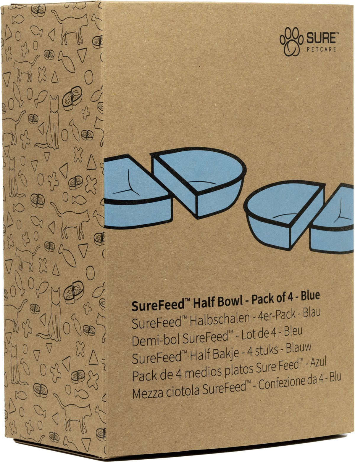 Sure Petcare Surefeed half bowl - 4 pcs. - Blue - 4