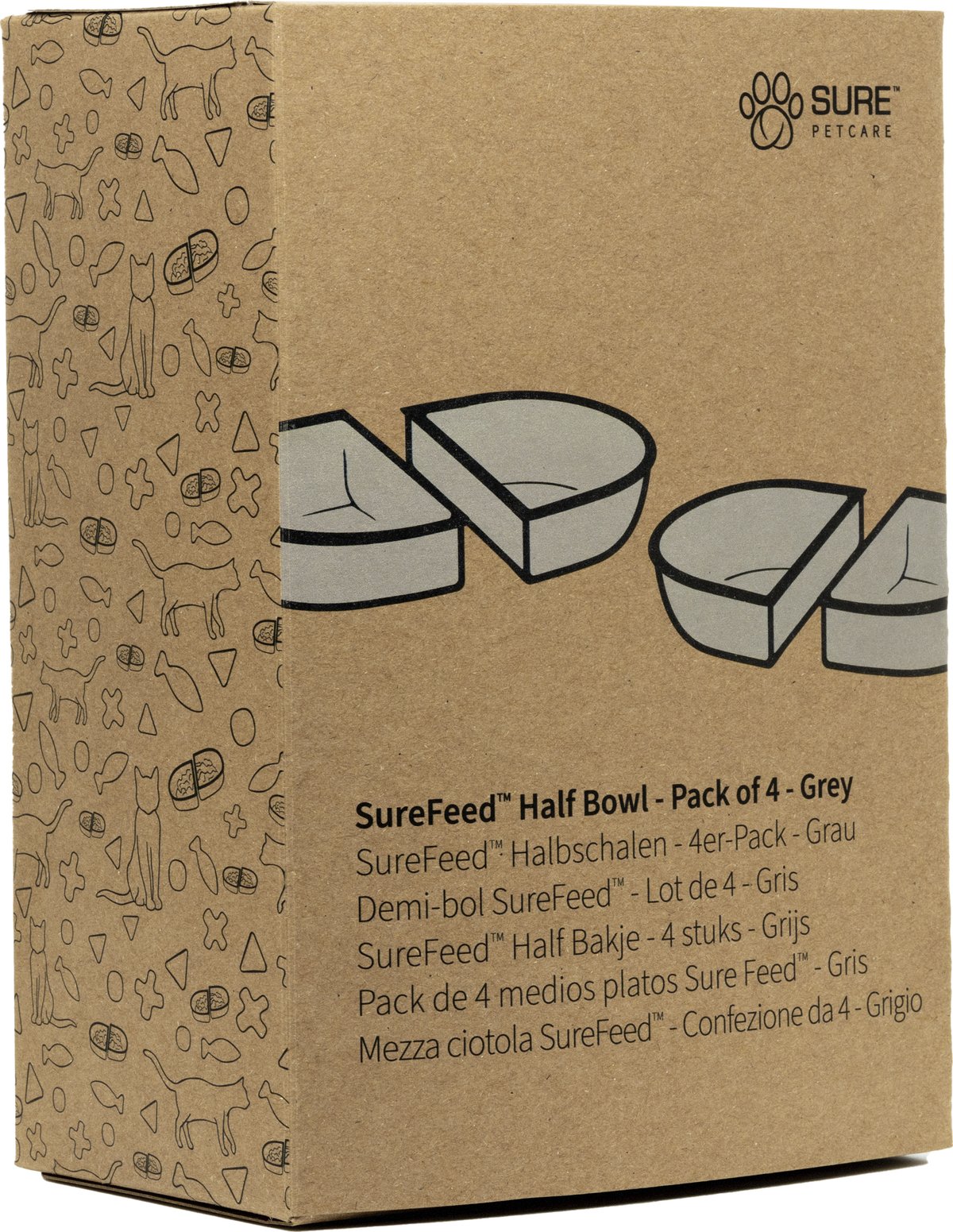 Sure Petcare Surefeed half bowl - 4 pcs. - Grey - 4