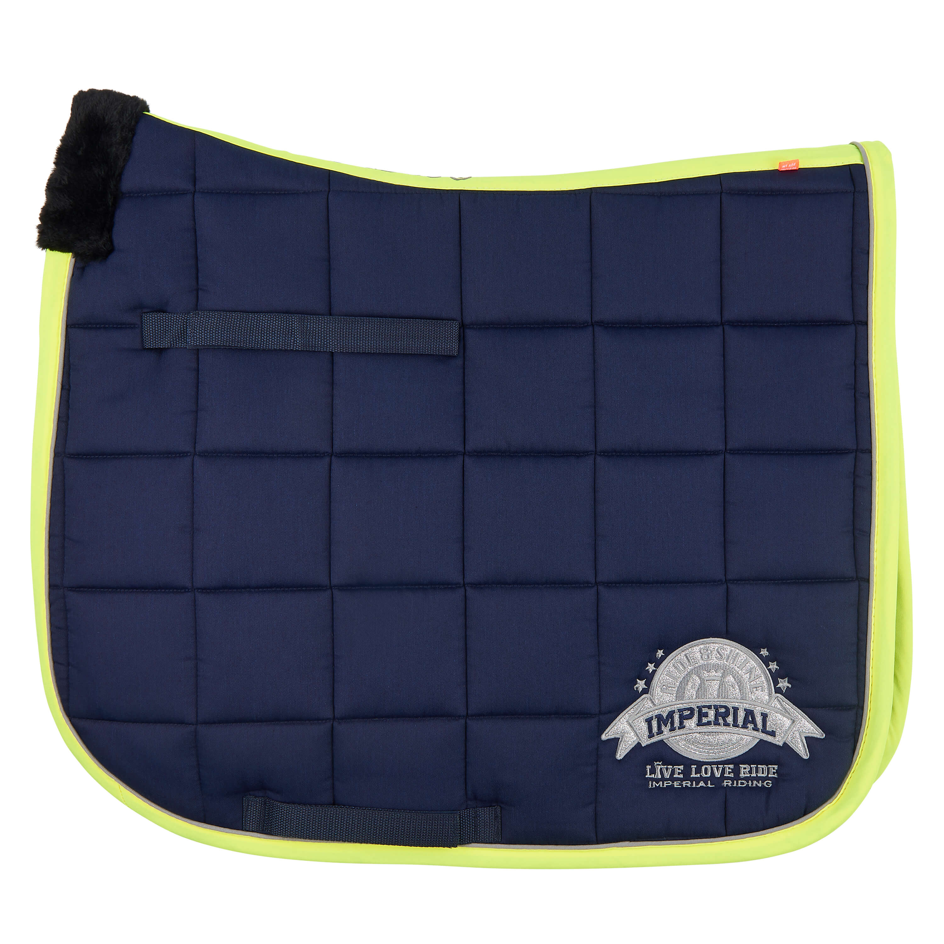 Imperial Riding Saddlepad Imperial Ride and Shine DR Navy-Neon Yellow - 2