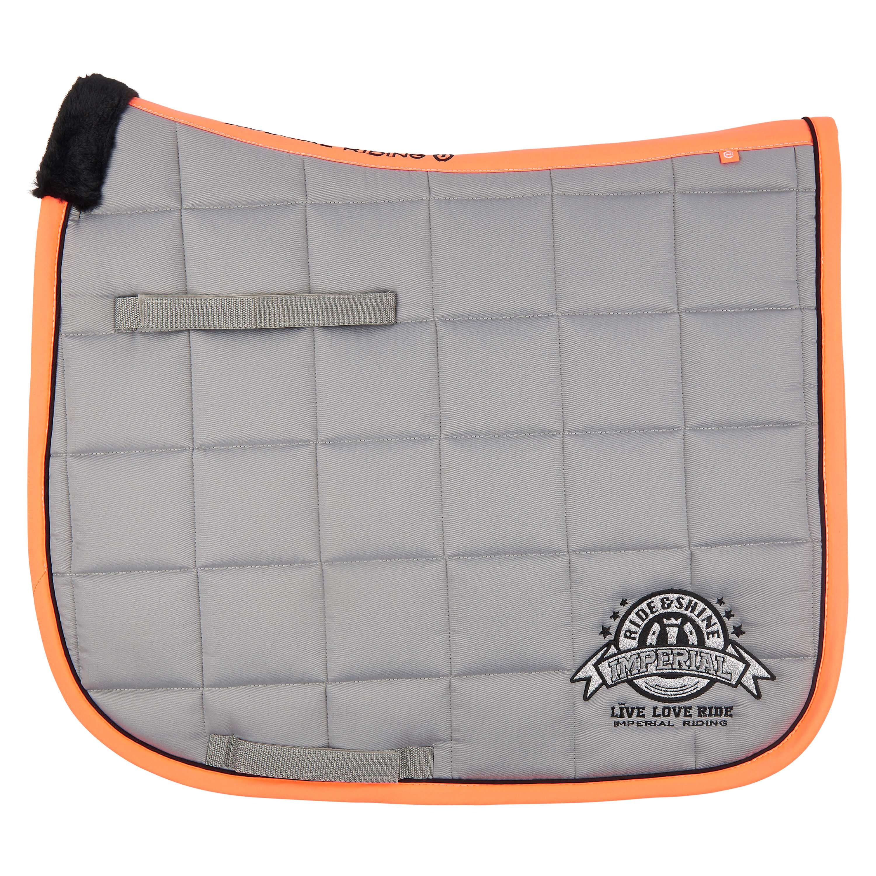Imperial Riding Saddlepad Imperial Ride and Shine DR Grey-Neon pink