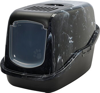 Savic SAVIC Nestor Marble cat toilet home - Black/White