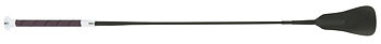 WHIP & GO Soft Picot Riding Crop Raippa Musta/Pinkki - 65 cm long
