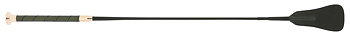 WHIP & GO Soft Picot Riding Crop Black/Green - 65 cm long