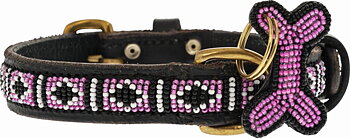 Kampuni Käsintehty Koiran Kaulapanta Skinny Rafiki - Vaaleanpunainen