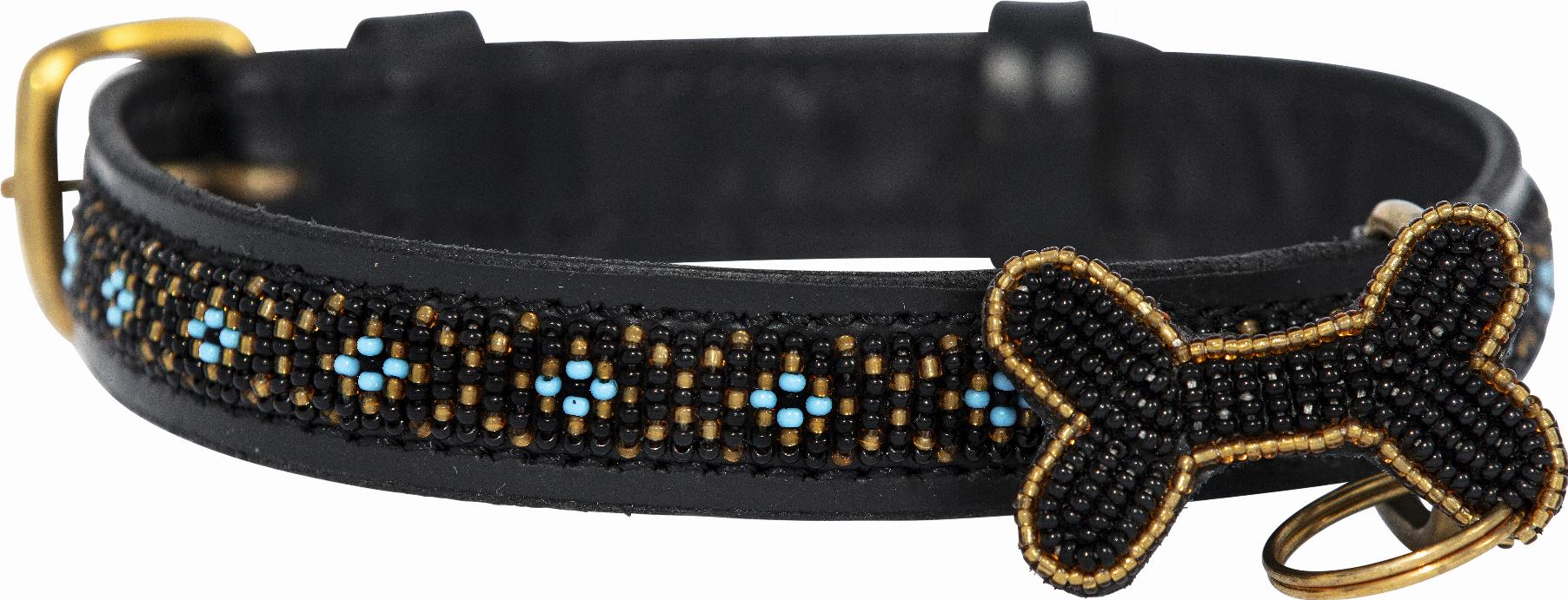 Kampuni Handgjort Hundhalsband Skinny Faraja - Turkos (M)