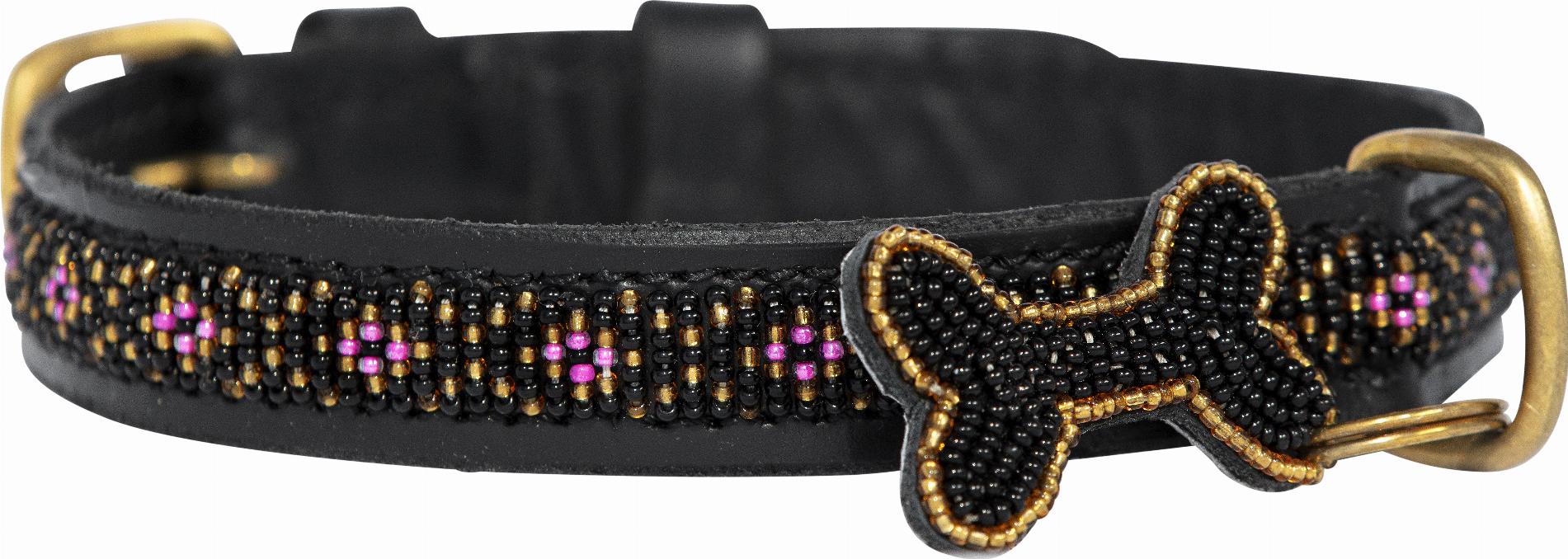 Kampuni Handgjort Hundhalsband Skinny Faraja - Rosa (M)