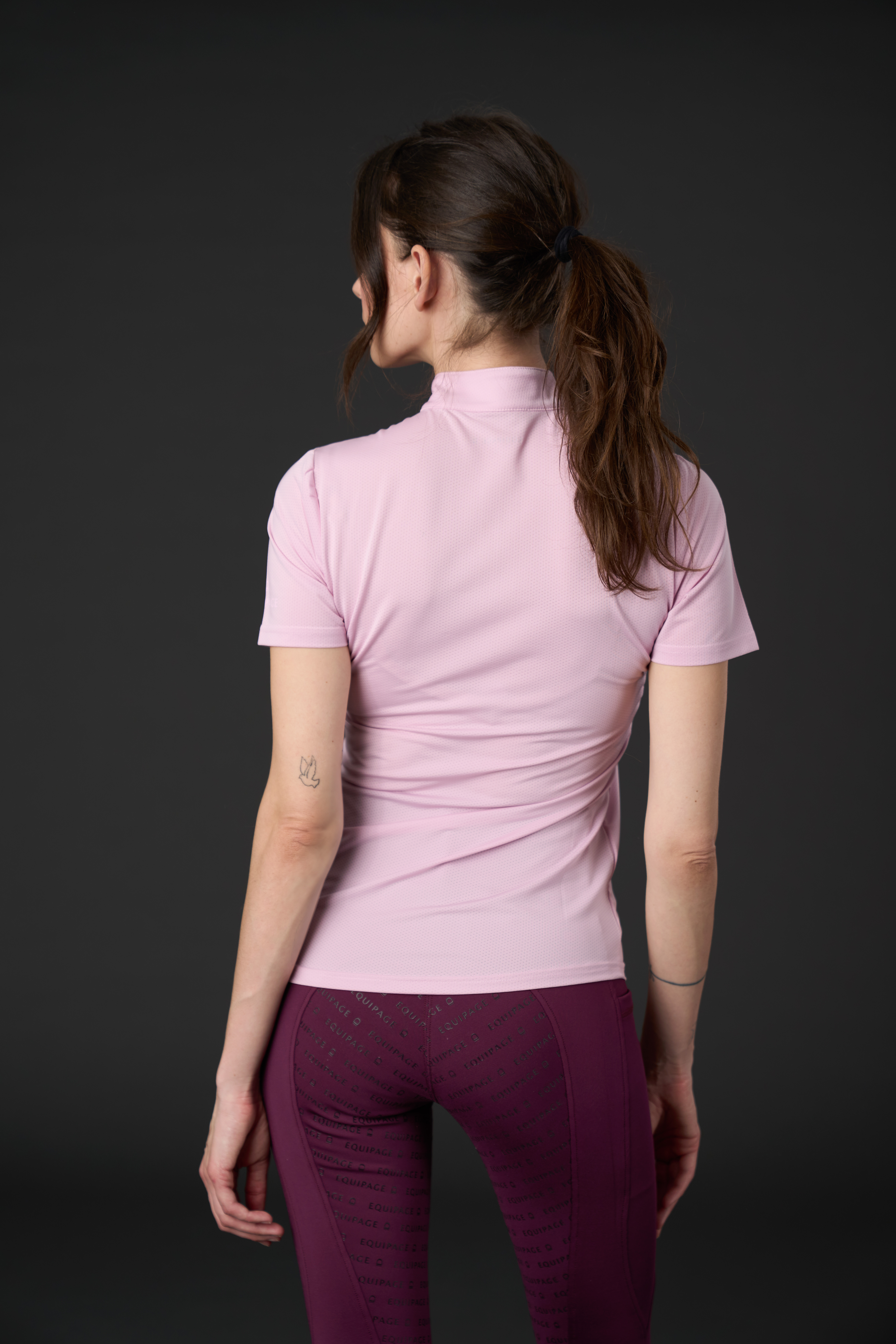 Equipage Hasty Half-zip Short Sleeve Riding Blouse - Winsome Orchid - 4
