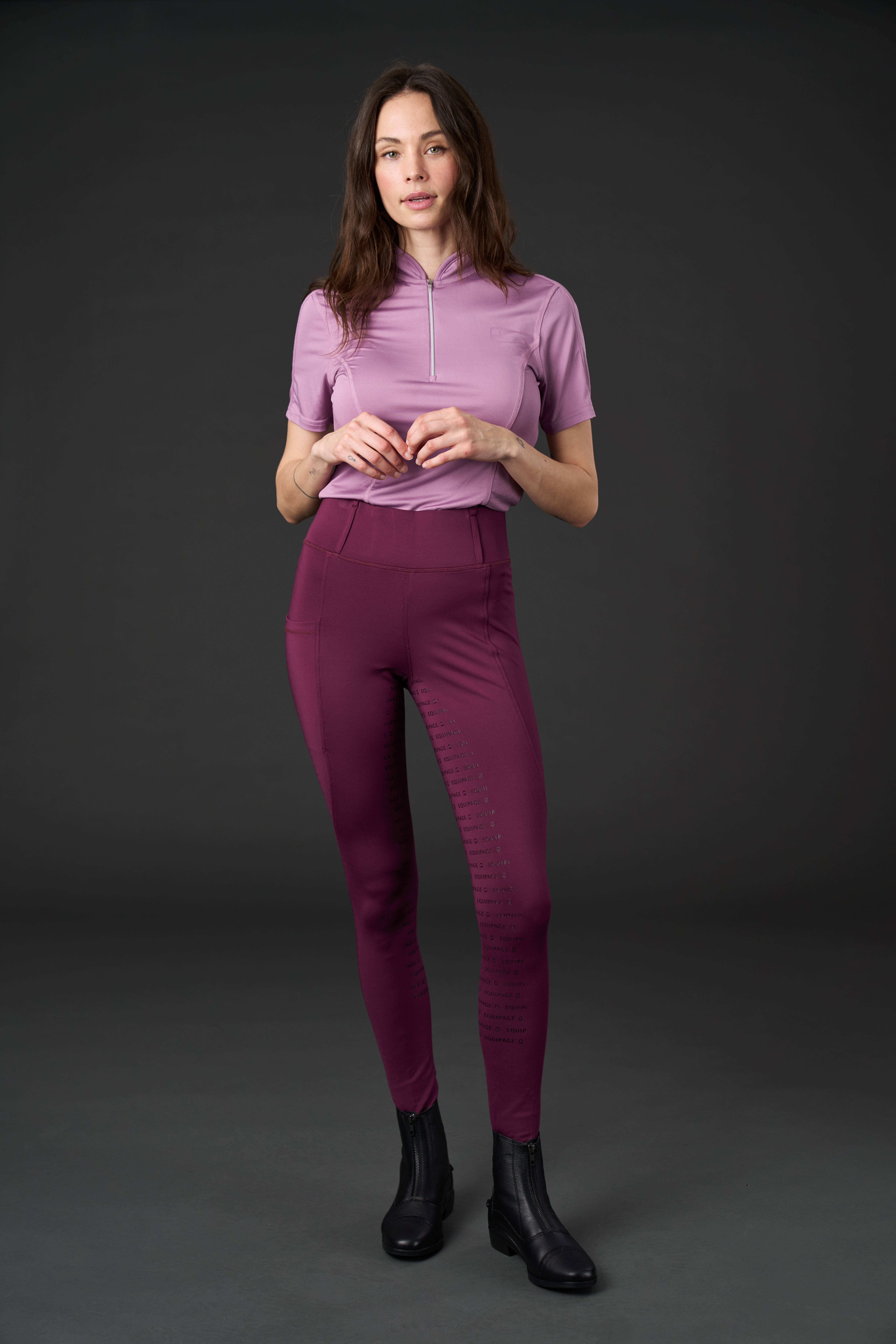 Equipage Kendra Ratsastustrikoot Kokopaikoilla - Italian Plum - 3