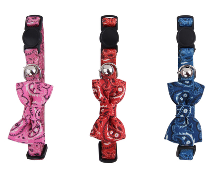 Cat collar with bell and cute bow, Pink - 3
