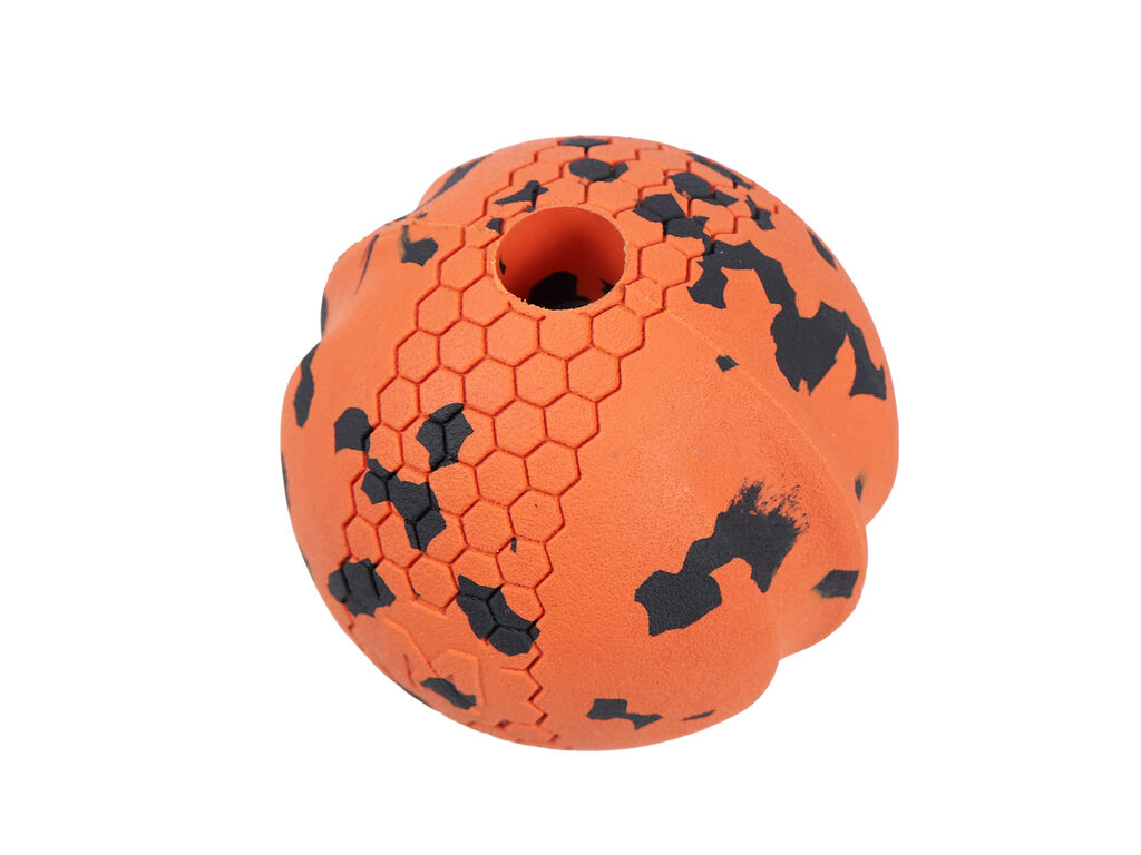 Non-Stop Dogwear Dog Toy Ball - Orange/Black, 70x70 mm - 2