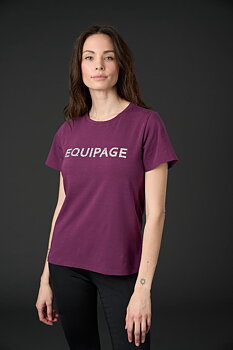 Equipage Telina Short Sleeve Riding Blouse - Italian Plum
