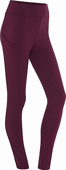 Equipage Tawny Riding Tights With Full Grip  - Italian Plum