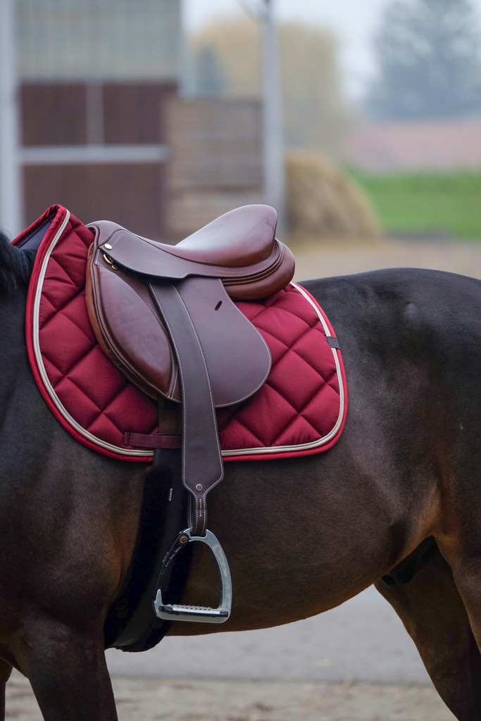 EQUITHEME 'Classic' Saddle Pad Burgundy - Full size - 3