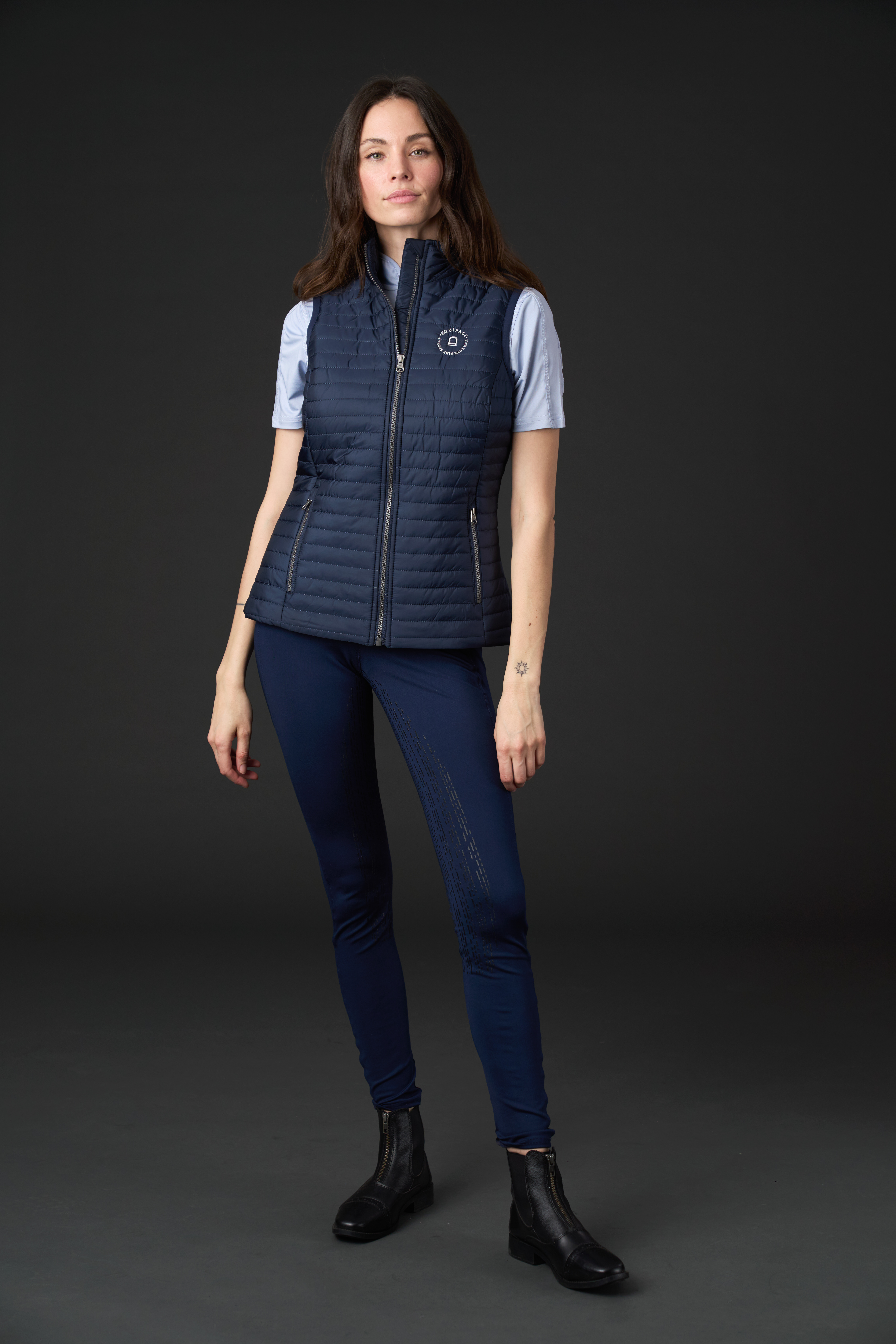 Equipage Tate Riding Vest  - Navy - 3