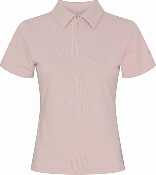 CATAGO Nash Zip Polo Short Sleeve Riding Blouse - Burnished Lilac
