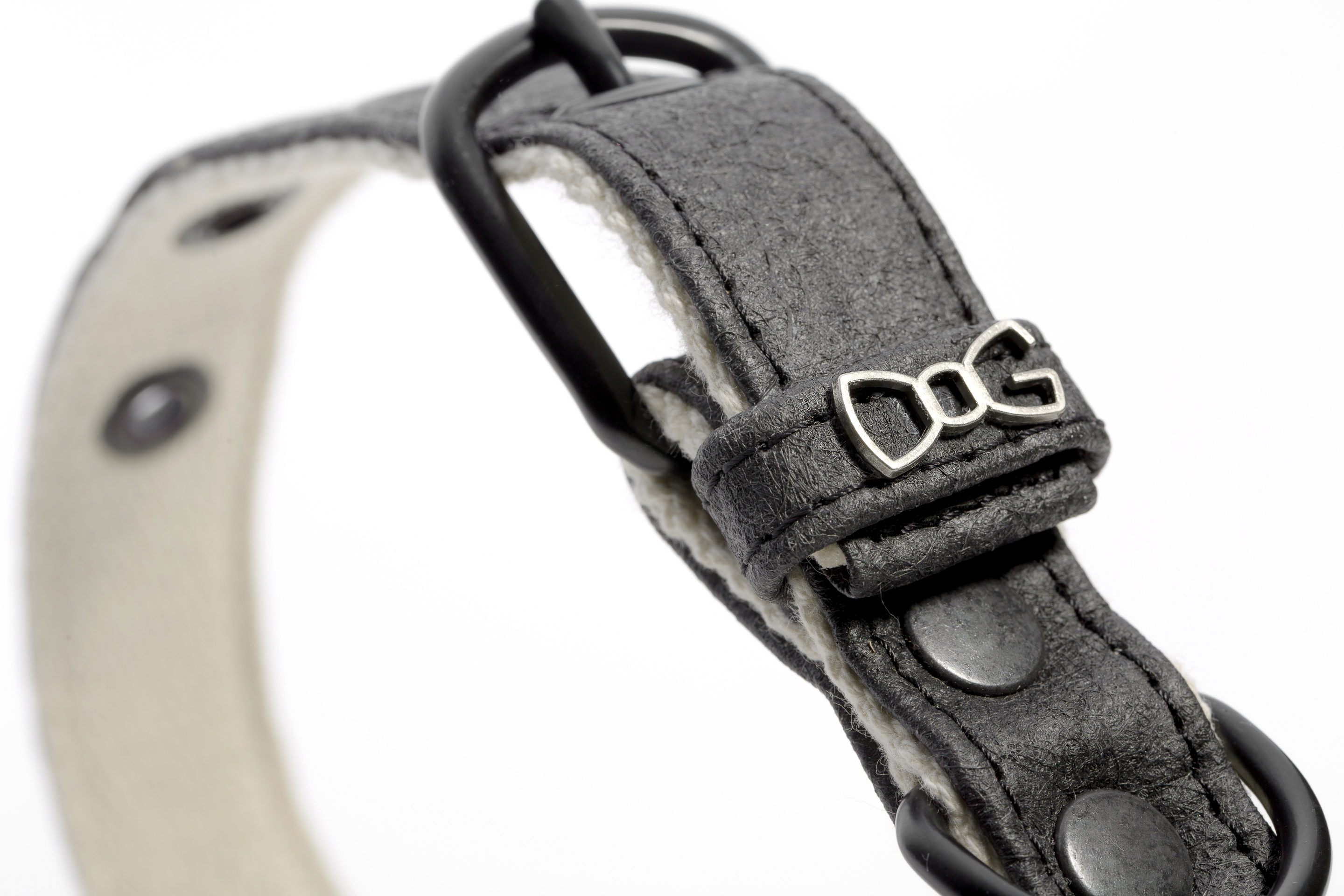 Funky Dog - Hundhalsband, Svart , M - endast detta ex - 3