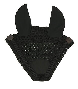 EQUITHEME 'Badge' Fly Mask Black - Full size