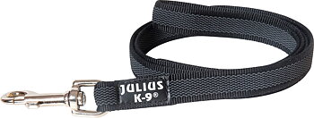 Julius-K9 IDC Color&Gray Super-Grip Koppel med Handtag,  - Svart/Grå, 10 m