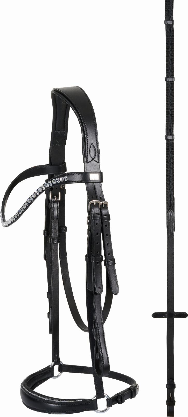 HorseGuard Cryll 25.1 Träns Med Remontnosgrimma - Svart (PONY)