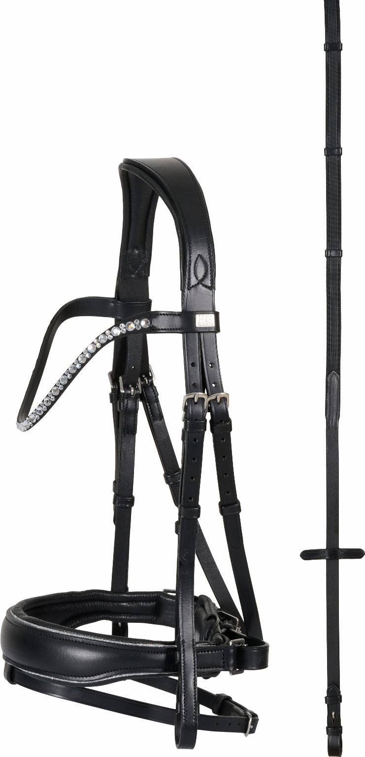 HorseGuard Cryll 25.1 Träns Med Pull-back Nosgrimma - Svart (PONY)