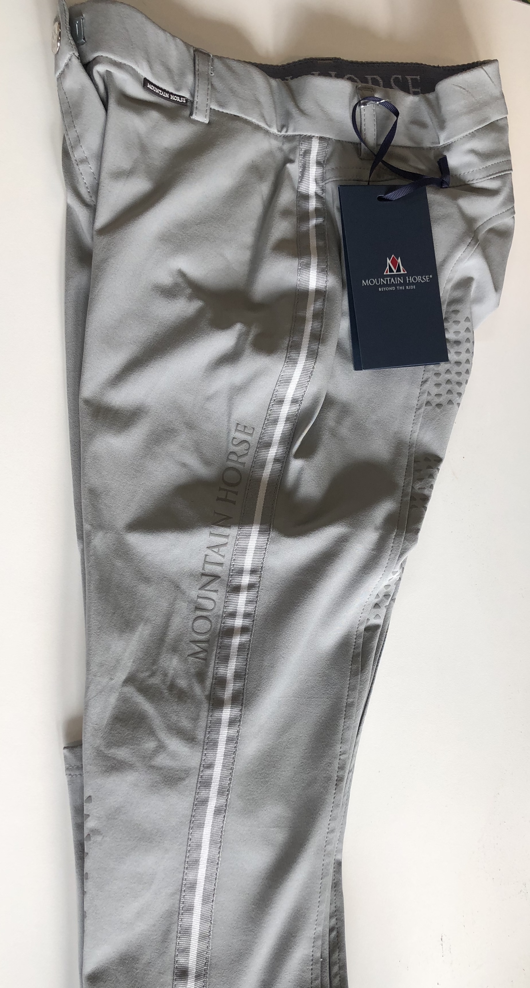 Mountain Horse Trinity Ridebukser  - Light Grey, 42 - kun dette eksemplaret