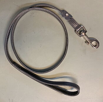 Martin Sellier Clover Leather Dog Leash 100 cm - Gray - only this copy