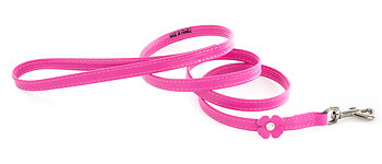 Martin Sellier Klöver Leather leash 100 cm- Fuchsia - only this copy