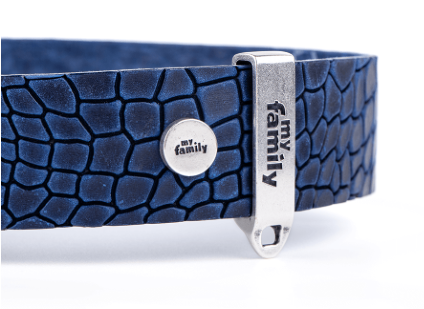 MyFamily Tucson Läderhalsband- Blå, 49-65cm - endast detta ex - 3