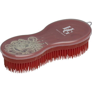 Horse Guard Piggborste Multi Brush med Flätkam Röd, onesize