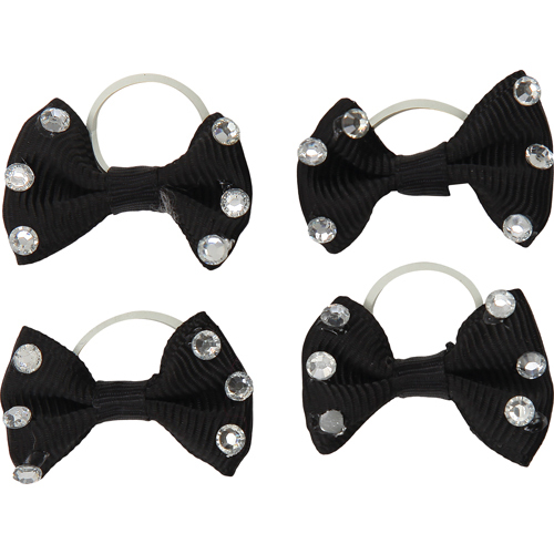 Horse Guard Show bows w. crystal black, 20 pcs.