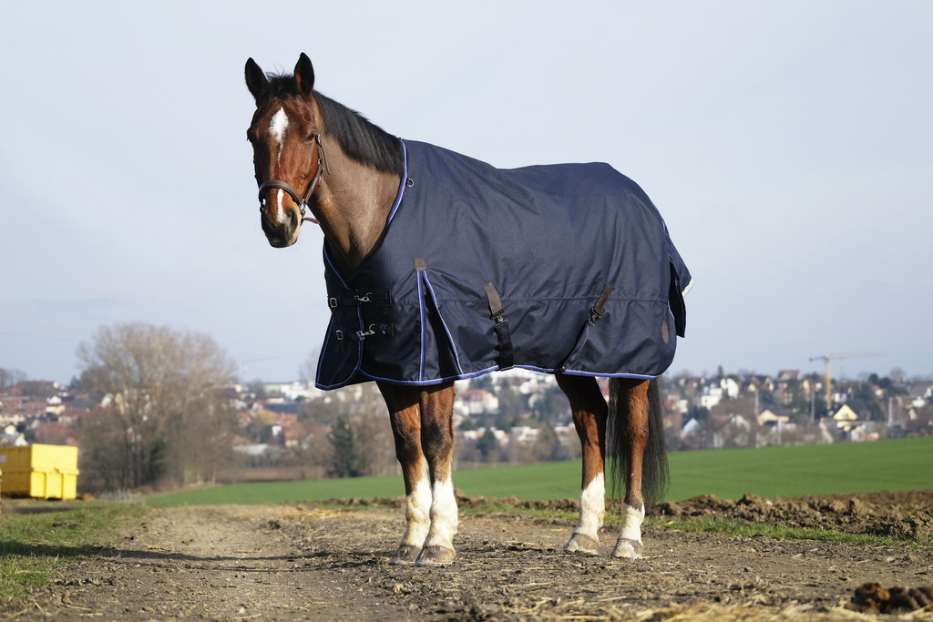 EQUITHEME 'Classic 1200D' Turnout Hästtäcke Navy 0 g (5'9 - 125 cm)