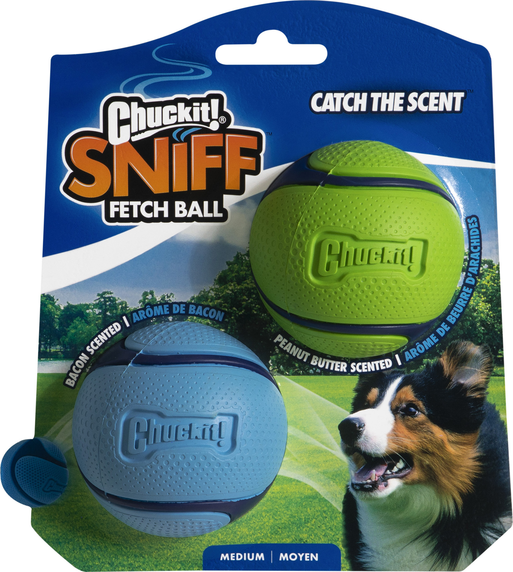 CHUCKIT Sniff Koiranlelu 2 Pack - Pekonin & Maapähkinävoin Tuoksulla - 2