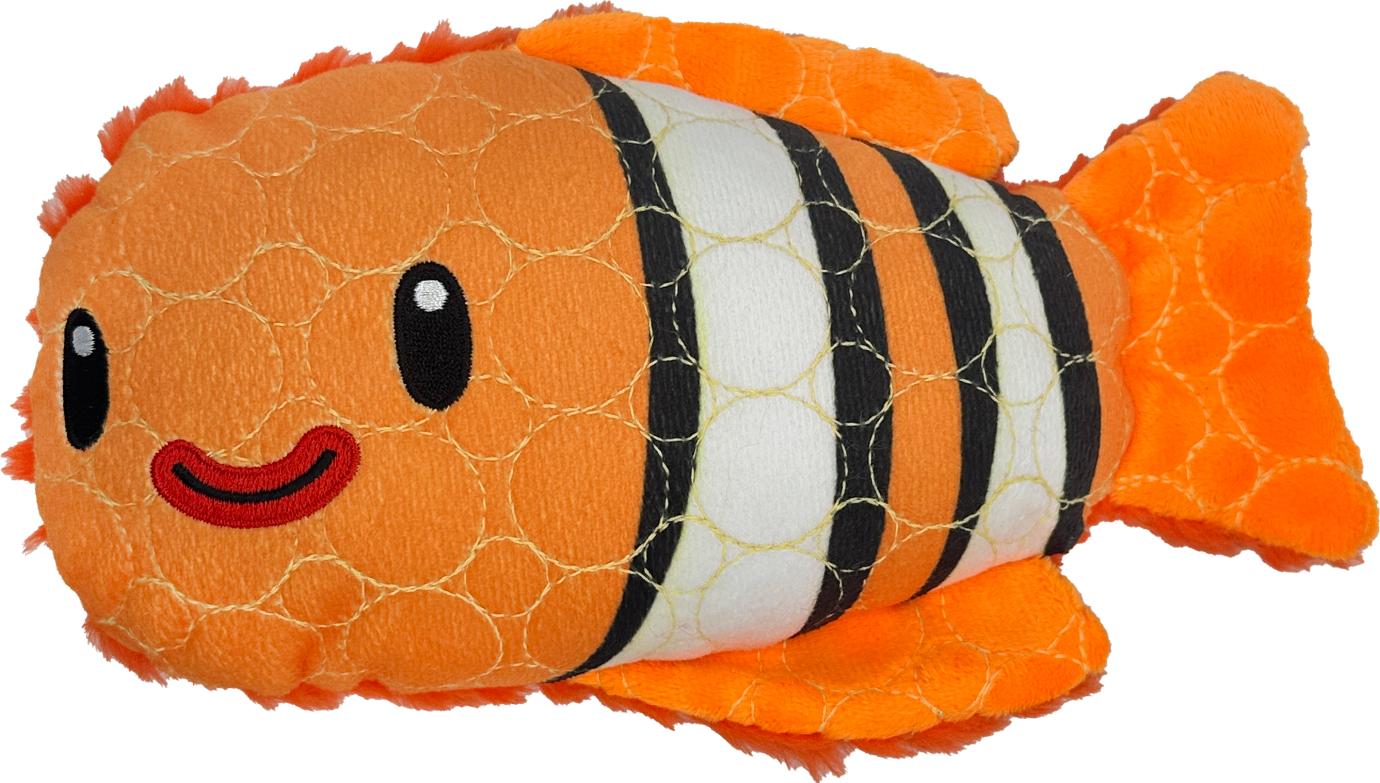 Bite Force Kevlar Tough Plysj Hundeleke - Klovnefisk
