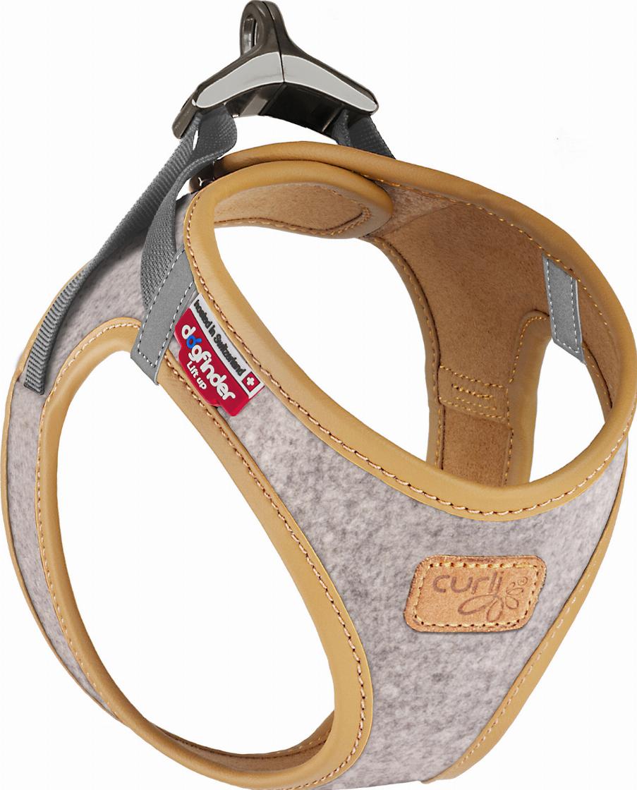 Curli Vest Clasp Alpine Hundegeschirr - Hellgrau, 49-55cm